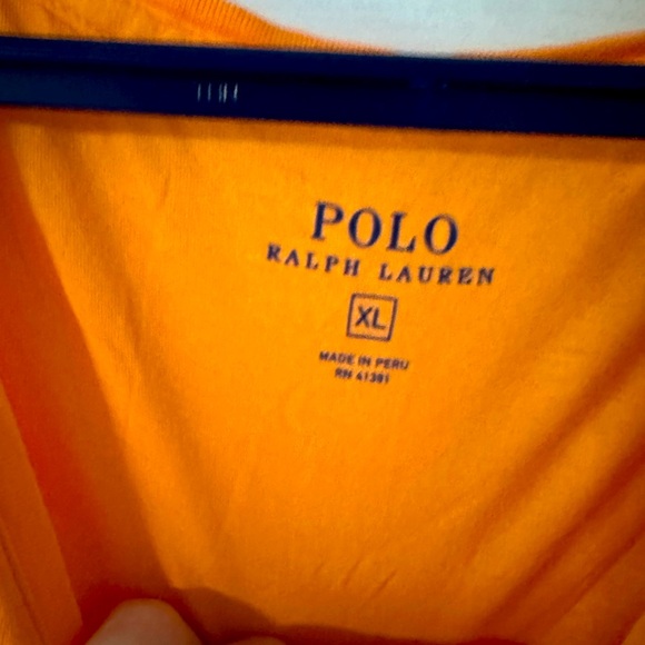 Orange Ralph Lauren vneck tshirt. - Picture 2 of 2